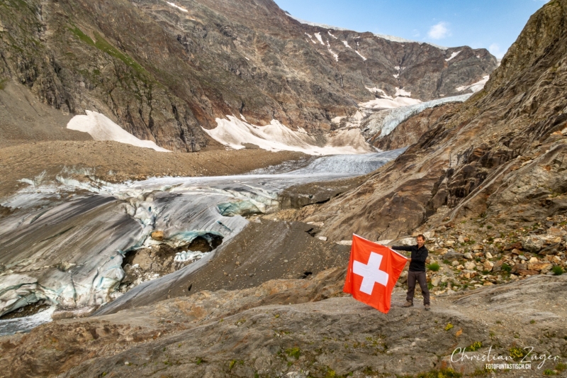 Steingletscher im August 2019 zum Vergleich  - ©Christiane Dreher